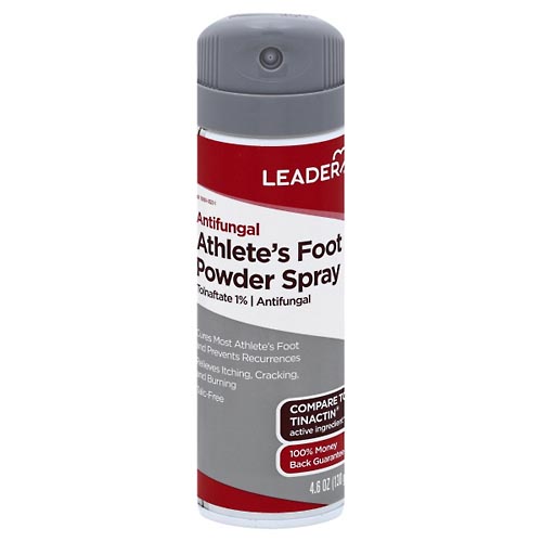 Image for Leader Powder Spray, Athlete's Foot, Antifungal,4.6oz from HomeTown Pharmacy - Big Rapids
